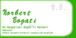 norbert bogati business card